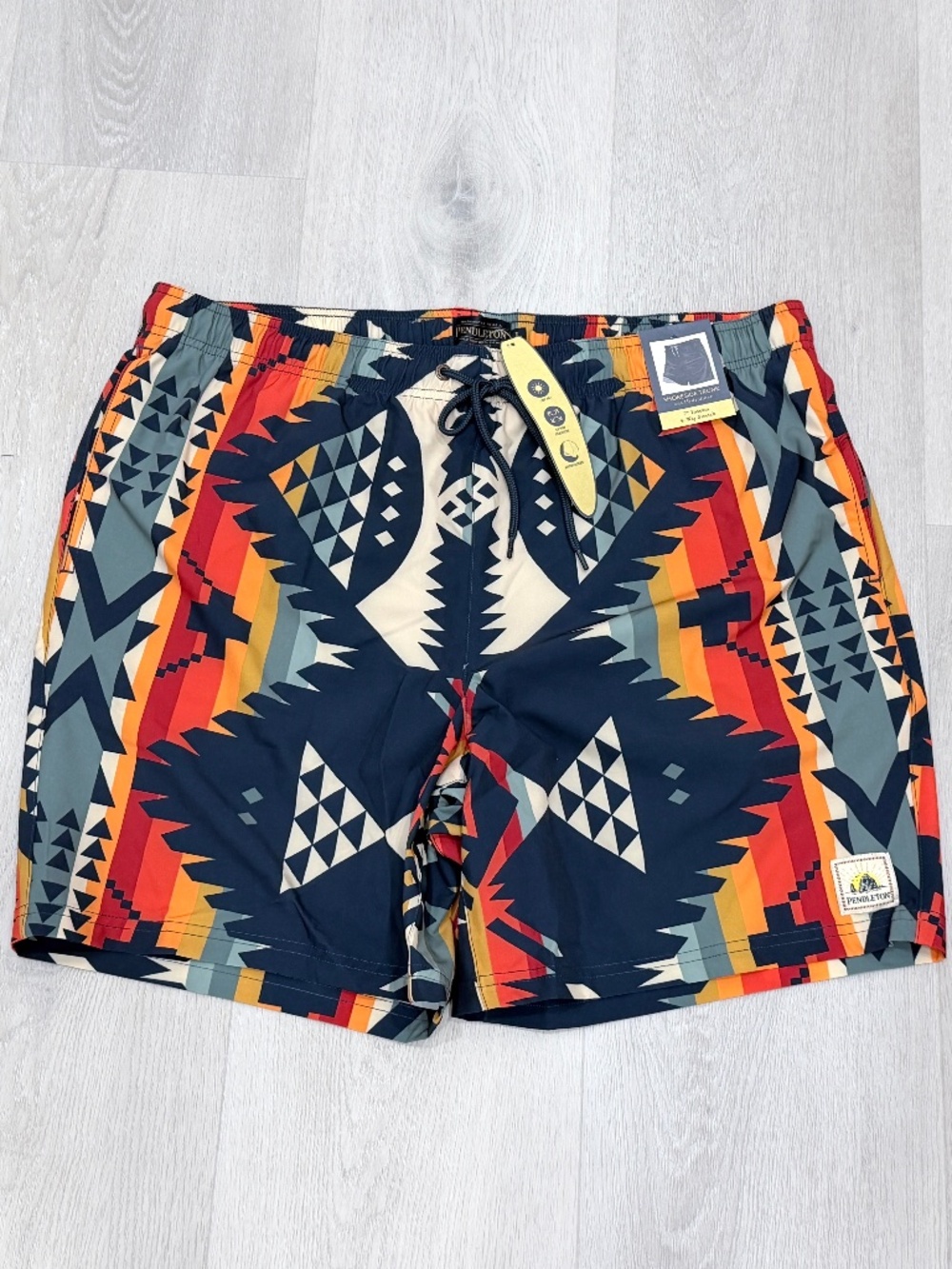 Pendleton Landscape Shoreside Swim Trunks 7” UPF 50+ Built-In Liner Mens L
